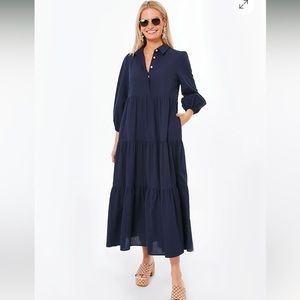 EUC Tuckernuck Pomander Place Navy Mabel Maxi Dress